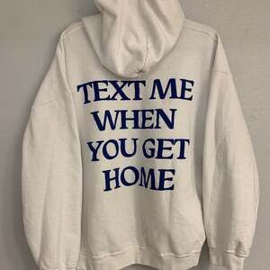 Lonely Ghost Text Me When You Get Home Hoodie - Bone/White